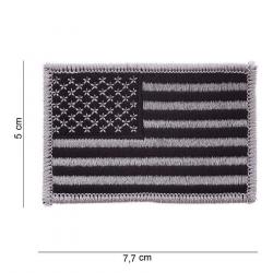 Patch tissu Drapeau USA argent