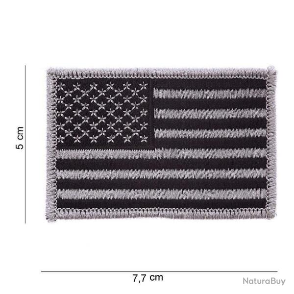 Patch tissu Drapeau USA argent