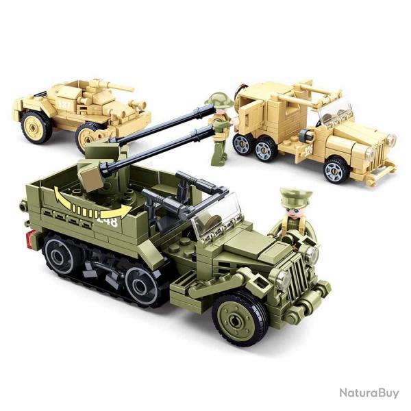 Pack Battle WWII avec avions, vhicules & accessoires - jeu de briques