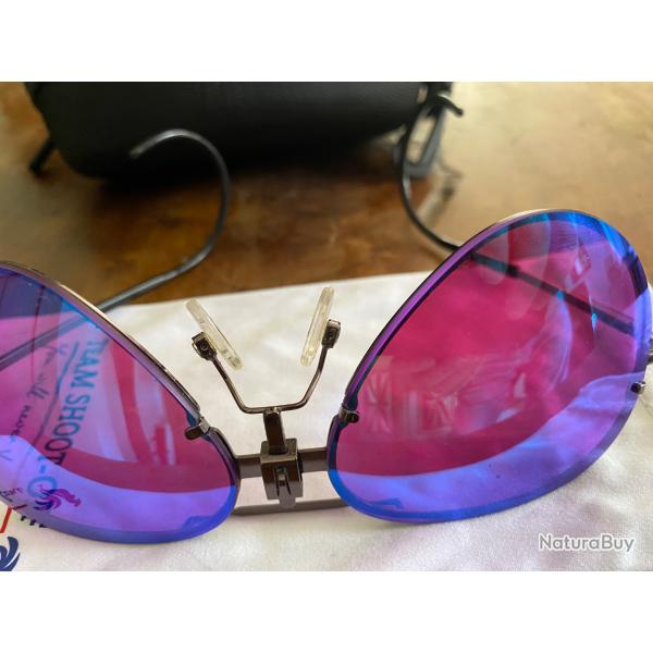 Coffret lunettes de trap caracal  4verres peu servies branches arrondies couleurs