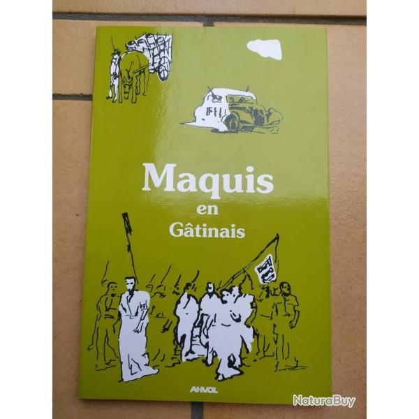 LIVRE MAQUIS EN GATINAIS MONTEREAU FONTAINEBLEAU NEMOURS SOUPPES SUR LOING SENS