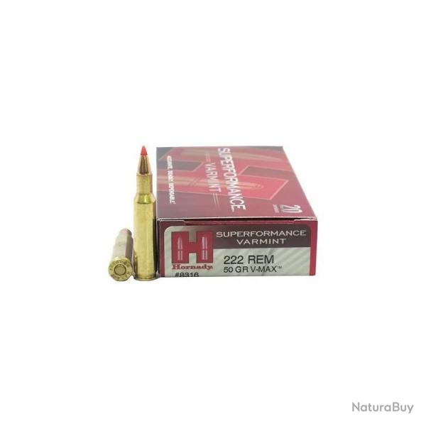 Balles Hornady Superformance Varmint 222 Rem 50 gr