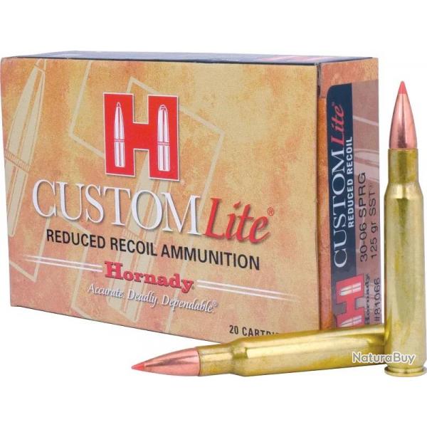 Balles Hornady Custom Lite 30-06 Sprg 125 gr