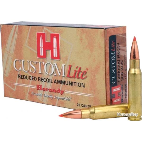 Balles Hornady Custom Lite 308 Win 125 gr