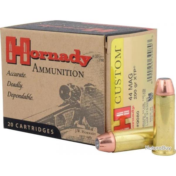 Balles Hornady Custom XTP 44 Mag 200 gr