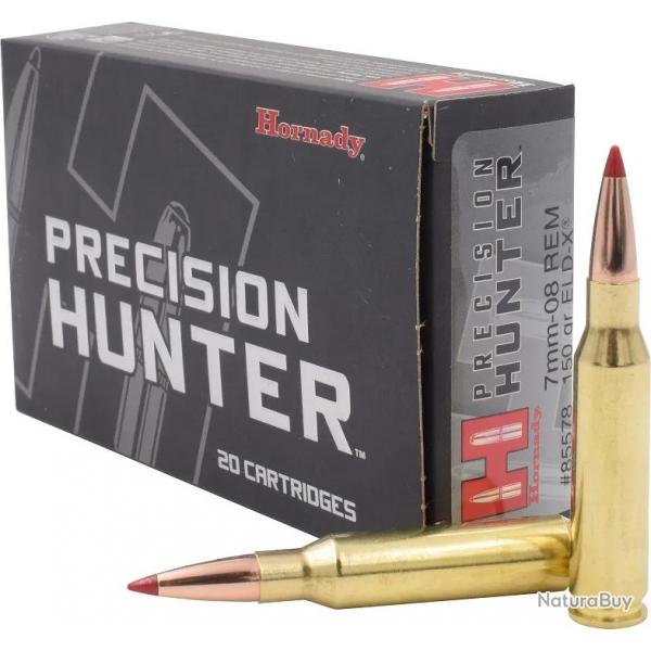 Balles Hornady Precision Hunter 7-08 Rem 150 gr