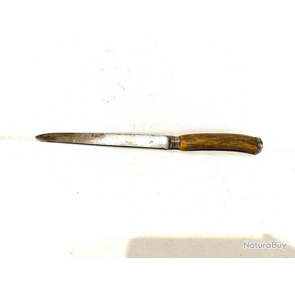 Ancien long Couteau de Chasse Allemand marquage sur la lame