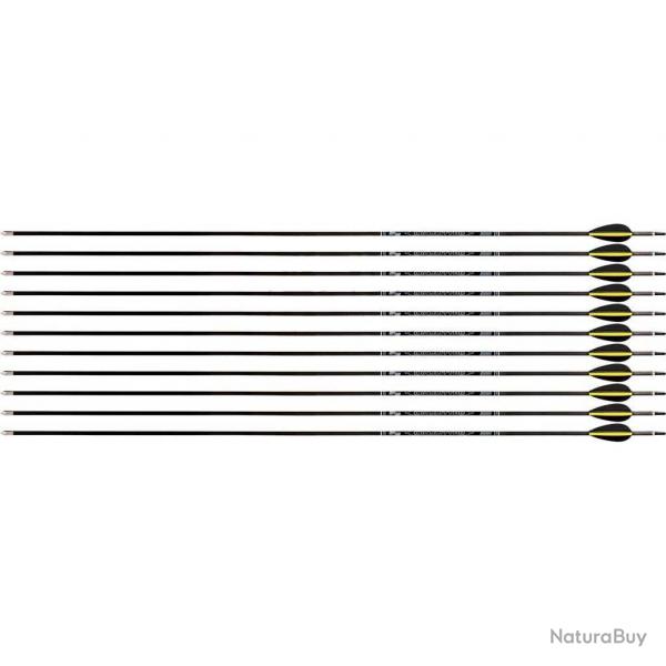 Flche Avalon Tyro 4.2 en carbone (nouvelles) 1000 29" 1 plume jaune 2 plumes noires