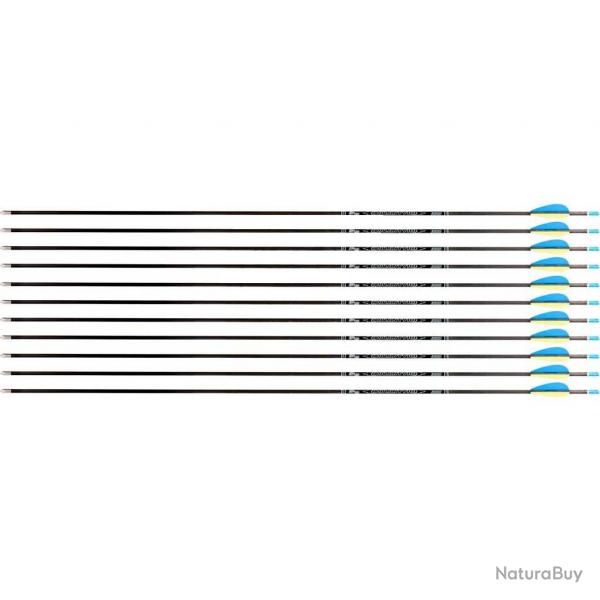 Flche Avalon Tyro 4.2 en carbone (nouvelles) 1000 29" 1 plume jaune 2 plumes bleues