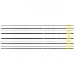 Flèche Avalon Tyro 4.2 en carbone (nouvelles) 800 30" 1 plume orange 2 plumes jaunes