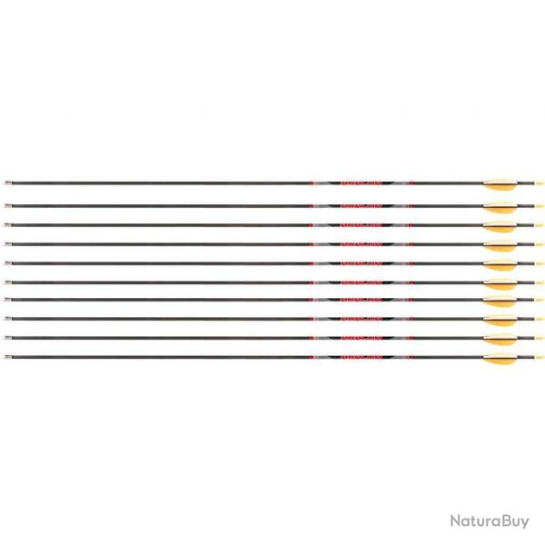 Flche Avalon Tyro 4.2 en carbone (nouvelles) 700 30" 1 plume blanche 2 plumes or