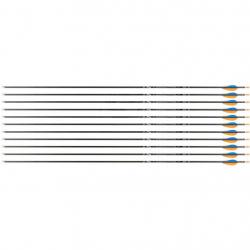 Flèche Avalon Tyro 4.2 en carbone (nouvelles) 600 31" 1 plume bleue 2 plumes oranges