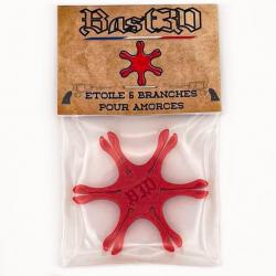 Etoile porte amorces 6 branches pour revolver poudre noire - Rouge - Bast3D