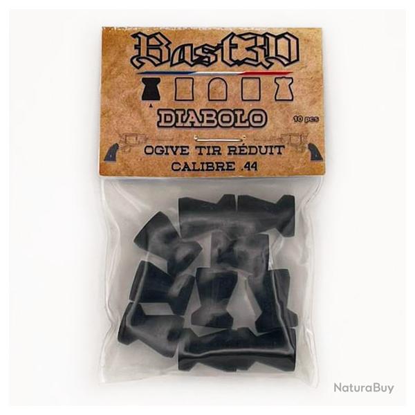 Ogive tir rduit .44 diabolo plastique - Pack de 10 - Bast3D