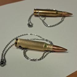 Collier avec cartouche .308 winchester fait maison
