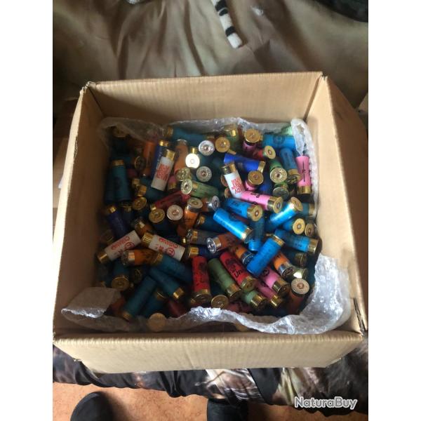 plus de 8kg de cartouches pour chasse,baltrap,  toutes marques, plombs de 7,5/   9 cal 12