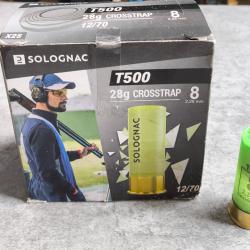Lot 50 cartouches neuves, 12/70, 28g spécial trap, Solognac (Decathlon)...