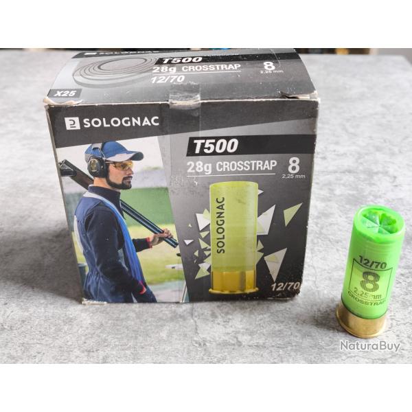 Lot 50 cartouches neuves, 12/70, 28g spécial trap, Solognac (Decathlon)...