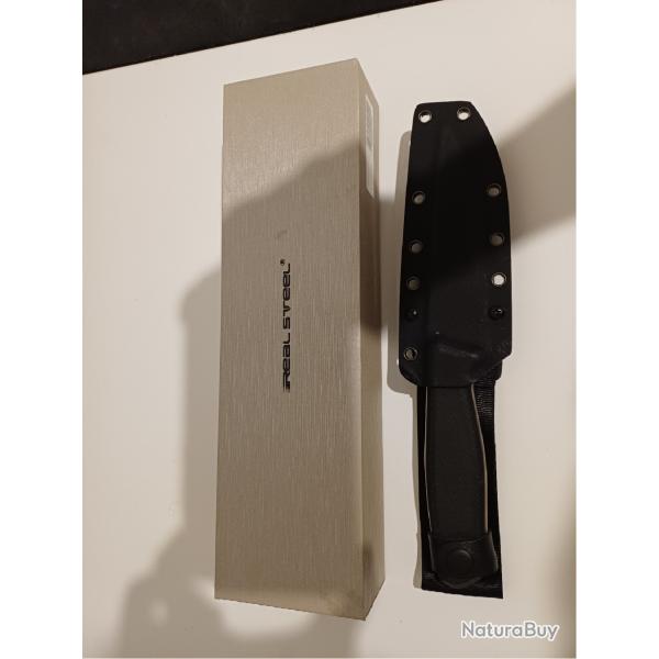 Couteau fixe REAL STEEL ARBITER LAME SATIN