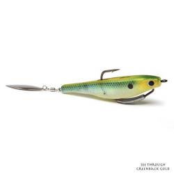 Leurre Souple Hyperlastics Dartspin Pro 15cm See Through Greenback Gold