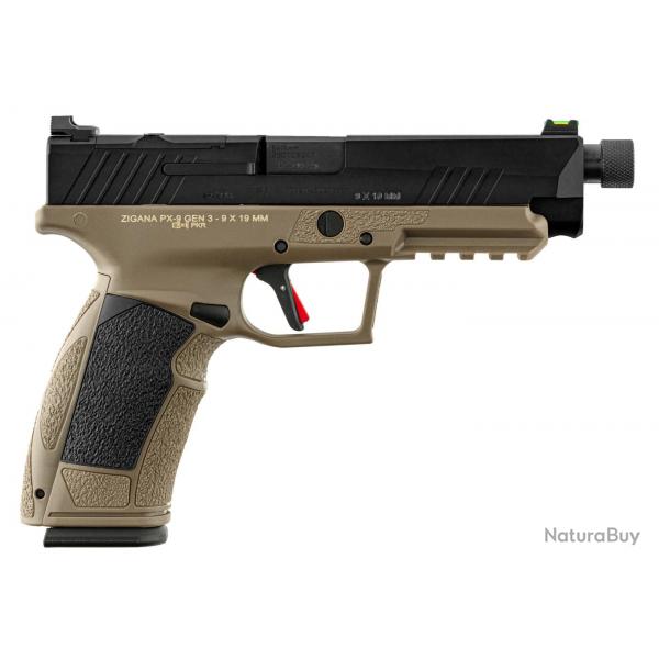 Pistolet TISAS PX-9 TACTICAL calibre 9x19 mm bicolore Filet