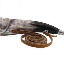 Corne d'appel ronde Elless 25cm corne de vache + sautoir