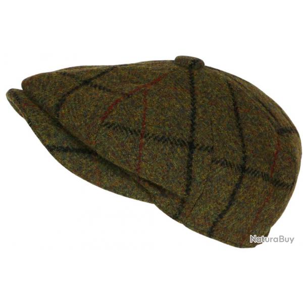 Casquette Gavroche Verte en Laine Carreaux Style Anglais Vintage Surwal Taille unique Vert