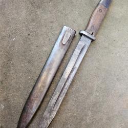 Baïonnette allemande pour Mauser 98k modèle Sg 84 98 plaquettes bois tardive cof 44