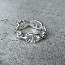 Bague HERMES neuve en argent - chaine d'ancre - taille 54 - Hermès