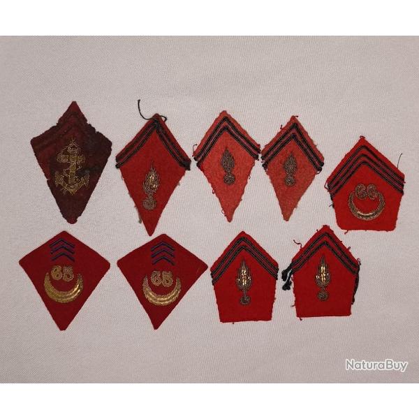 Pattes de col Officier d'Artillerie annes 40/50 WW2