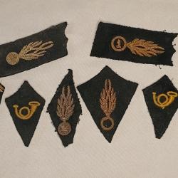 Divers pattes de col tenue Gendarmerie période 40/50