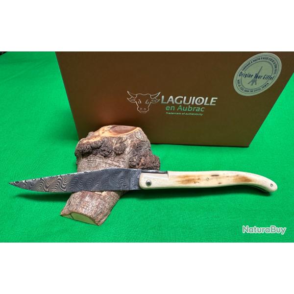 laguiole tour Eiffel numéroté en damas et ivoire de mammouth