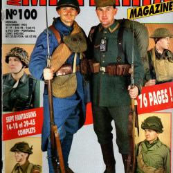 Militaria magazine 100 , insignes 10e di, us marine corps 37-45, fantassin 50th division 1944,