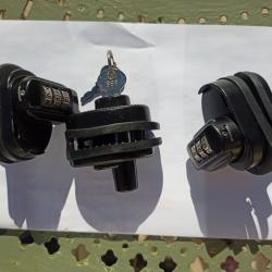 Lot de 3 antivols pour armes verrous de pontet