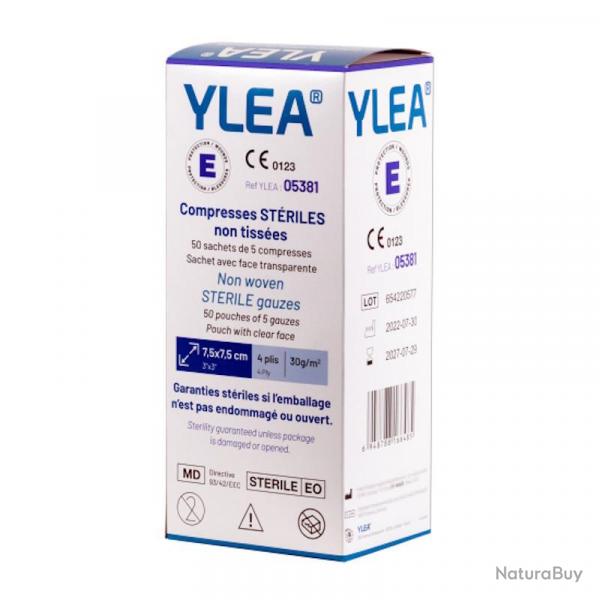 Boite de 50 sachets de compresses striles non tisses YLEA 7,5x7,5cm