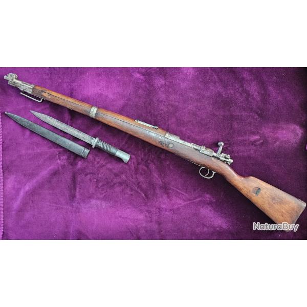 Carabine MAUSER K98 ERFURT 1910, Cal 8x57IS,  avec baionnette Mundlos, Catgorie C