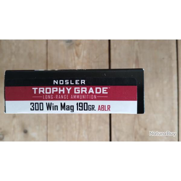.300 win mag Nosler trophy grade 190gr ablr SP bte 20