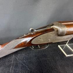 MAGNIFIQUE FUSIL JUXTAPOSÉ W&C SCOTT & SON cal. 12/65 dans son étui d'origine