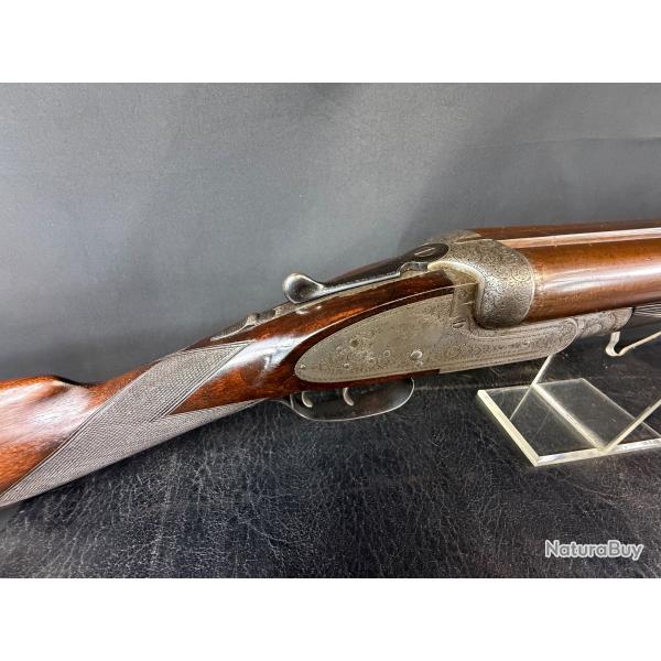 MAGNIFIQUE FUSIL JUXTAPOS W&C SCOTT & SON cal. 12/65 dans son tui d'origine