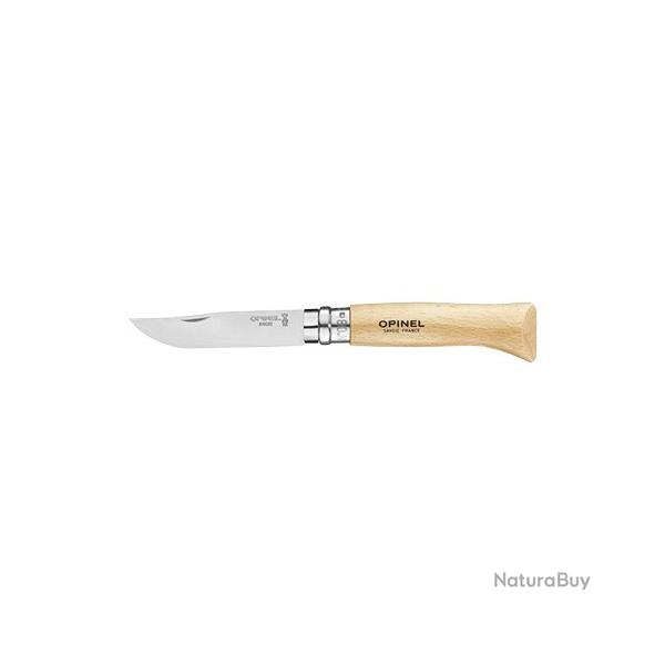 Opinel N08 Tradition Inox - Couteau de poche pliant - Manche Htre - Lame 8.5 cm