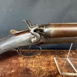 FUSIL JUXTAPOSÉ J. WARRICK Cal. 12/65 dans son coffret