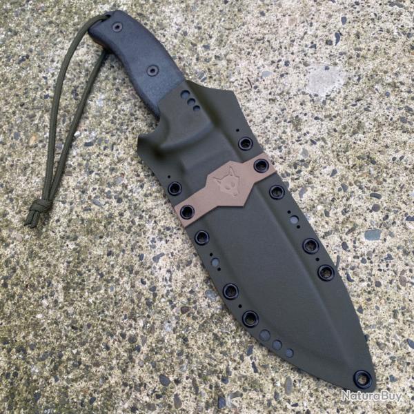 tui Kydex custom pour ESEE6 coloris Kaki