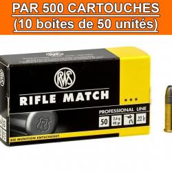 OFFRE SPECIALE - BOITE DE 500 CARTOUCHES RWS RIFLE MATCH CAL.22LR 40GR