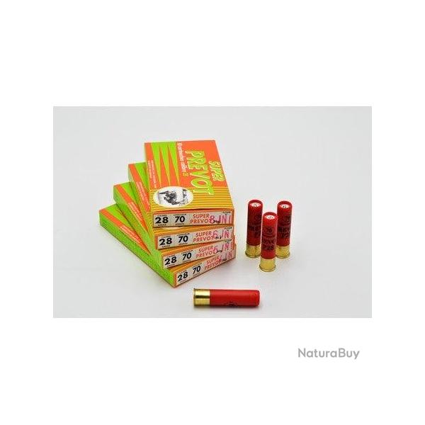 Cartouches Prevot Super 28 Spciale Bcasse 20 g - 28/70 - 9+8 Disco / Par 1