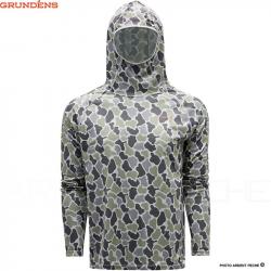 Tee shirt à capuche GRUNDENS Solstrale hoodie Tea duck camo M