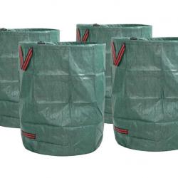 Sacs déchets jardin polypropylène vert 66x66x83,5 cm pliables avec poignées