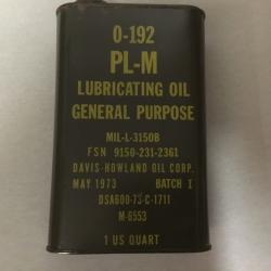 Huile Lubrifiant pour Armes de L'armée Américaine