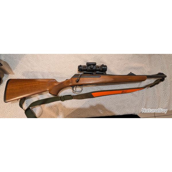 Merkel KR1 Modèle Traqueur — 9,3×62 — canon 45,7 cm — état 5/5 — Aimpoint 9000SC 2 MOA monté.