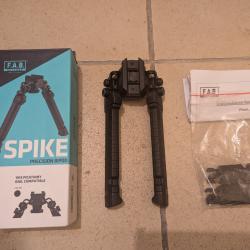 Bipied Spike Precision Bipod 1913 Picatinny Compatible Noir Fab Defense F.A.B.