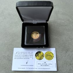 M&eacute;daille en or massif - Simone Veil - Collection Panth&eacute;on - Aux grands Hommes